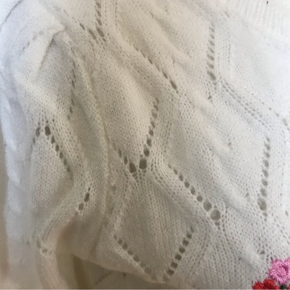 Dreamers by Debut Grandamacore Cardigan with Embroidered Flowers - Size Medium - Picture 6 of 14